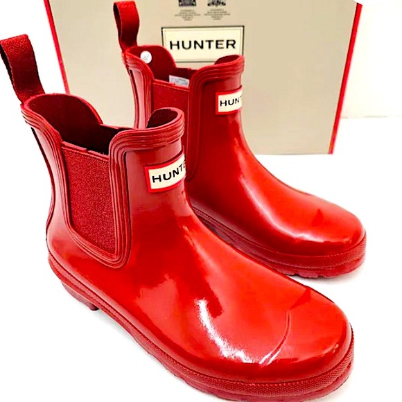 Red hunter boots - worn twice, size 6 - Picture 3 of 7